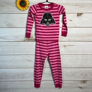 Hanna Andersson Star Wars Darth Vader Pink Stripe Organic Cotton Pajama Set US 5